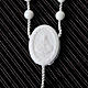 Preiswerter Rosenkranz, weiße Perlen auf Nylonkordel, 5 mm s4