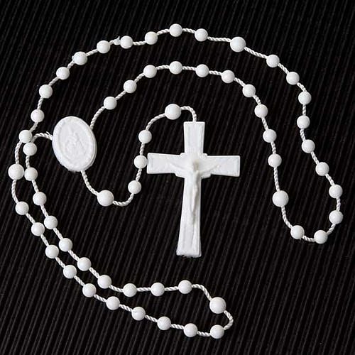 White nylon rosary 3
