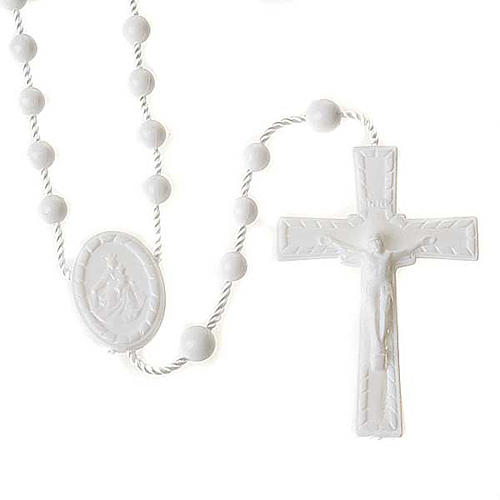 White nylon rosary 1