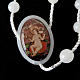 Preiswerter Rosenkranz, weiße Perlen auf Nylonkordel, 5 mm, Wettinger Jesuskind s4