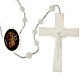 White nylon rosary with image of Baby Jesus from Wettingen s1