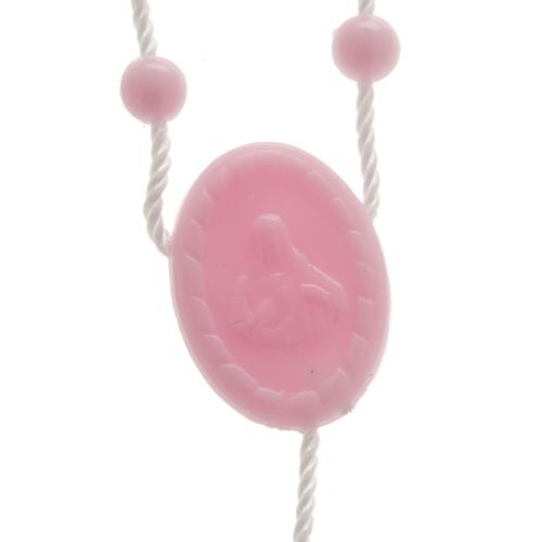 Pink nylon rosary 2