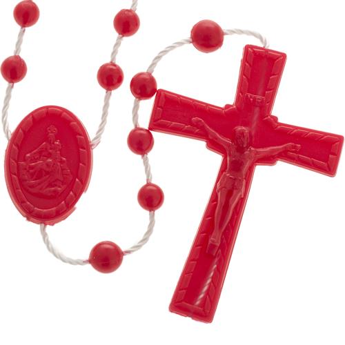 Red nylon rosary 1