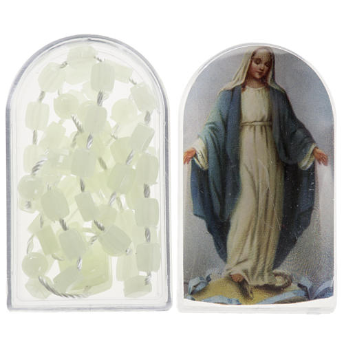 Fluorescent nylon rosary with box, centerpiece easy to open 1