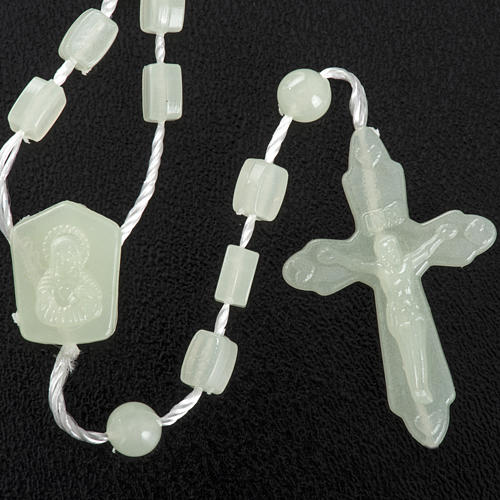Fluorescent nylon rosary with box, centerpiece easy to open 3