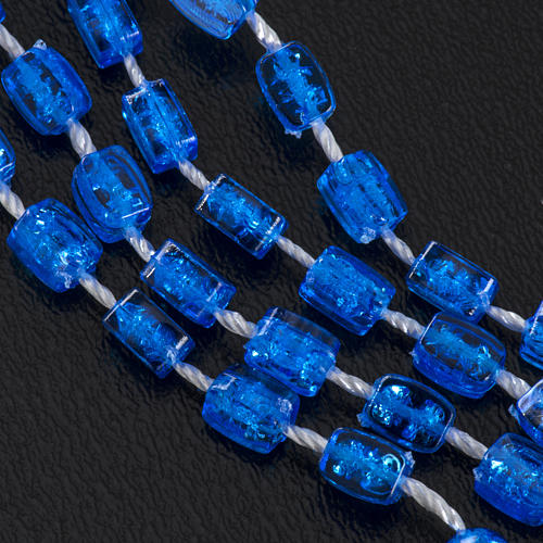 Blu nylon rosary with box, easy to open 6