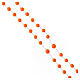 Rosenkranz, orange Kunststoffperlen auf Nylonkordel s3