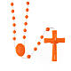 Orange nylon rosary s1