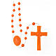 Orange nylon rosary s2