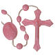 Pink nylon rosary, centerpiece easy to open s3