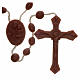 Brown nylon rosary, centerpiece easy to open s1