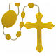Yellow nylon rosary, centerpiece easy to open s1