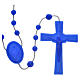 Blue pearl effect nylon rosary s1