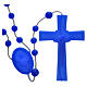 Blue pearl effect nylon rosary s2