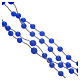 Blue pearl effect nylon rosary s3