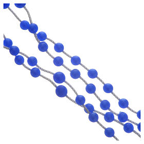Różaniec nylon perłowy niebieski s3