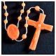 Nylon florescent rosary beads, orange s2