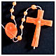 Nylon florescent rosary beads, orange s3