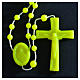Nylon florescent rosary beads, yellow s6