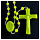 Nylon florescent rosary beads, yellow s2