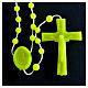 Nylon florescent rosary beads, yellow s5