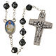Pope Francis black rosary 7mm s1