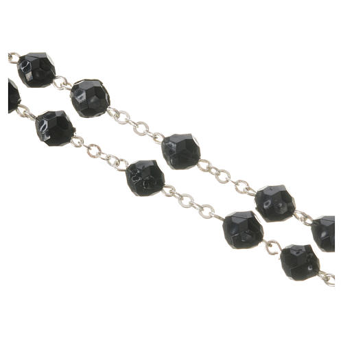 Pope Francis black rosary 7mm 3