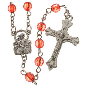 Our Lady of Pompeii rosary, acrylic 6mm