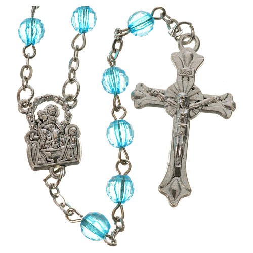 Our Lady of Pompeii rosary, acrylic 6mm 3