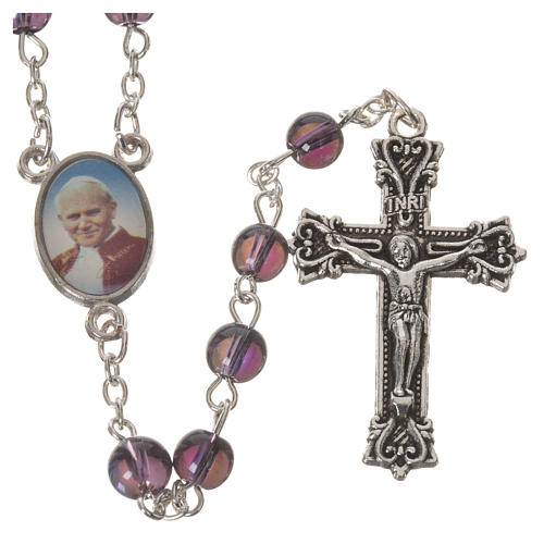 Rosenkranz Johannes Paul 2. Perlen 6mm 12