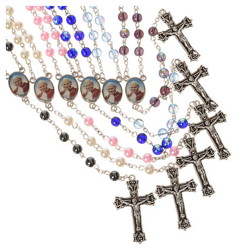 Rosary beads, John Paul II, 6mm assorted colours 11
