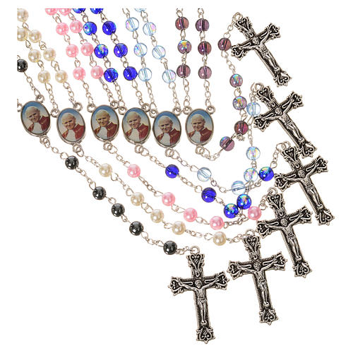 Rosary beads, John Paul II, 6mm assorted colours 1