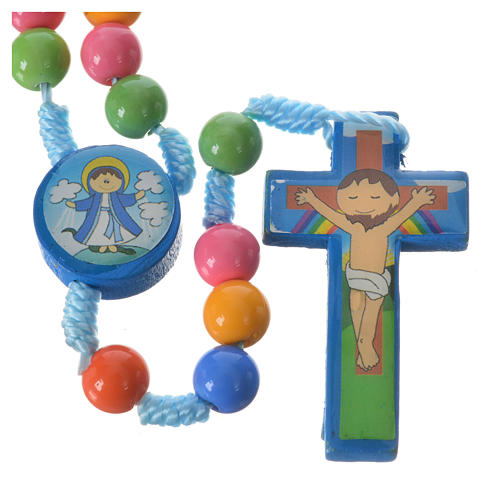 Rosary beads in multicoloured resin, 8mm 2