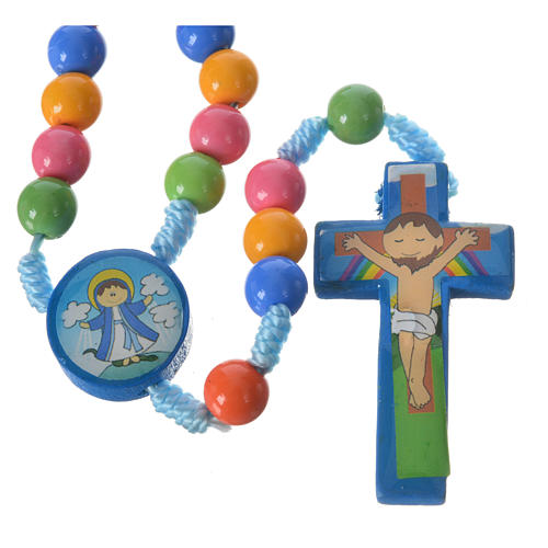 Rosary beads in multicoloured resin, 8mm 1