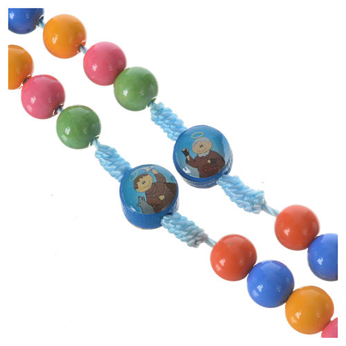 Rosary beads in multicoloured resin, 8mm 3
