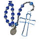 Rosary beads in blue resin, 6mm Lourdes s2