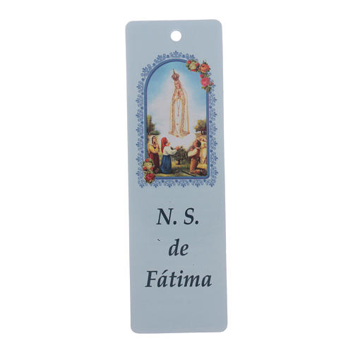 Rosario Madonna Fatima per bambini grani stella blu con segnalibro 5