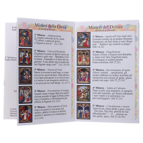 Rosary 4mm multicoloured beads with Our Lady of Fatima booklet 6