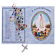 Rosary 4mm multicoloured beads with Our Lady of Fatima booklet s1