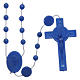 Rosary in nylon blue Saint Benedict 6 mm s1