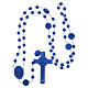 Rosary in nylon blue Saint Benedict 6 mm s4