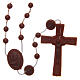 Rosary Our Lady of Fatima brown in nylon 6 mm s1