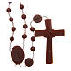 Rosary Our Lady of Fatima brown in nylon 6 mm s2