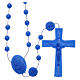 Rosary of Fatima pearly blue in nylon 6 mm s1