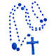 Rosary of Fatima pearly blue in nylon 6 mm s4