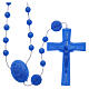 Rosary of Fatima pearly blue in nylon 6 mm s1