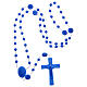 Rosary of Fatima pearly blue in nylon 6 mm s3