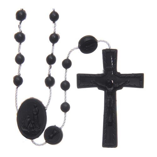 Our Lady of Fatima rosary black 6 mm 1