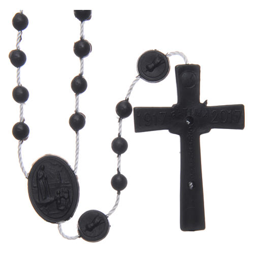 Our Lady of Fatima rosary black 6 mm 2