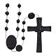 Our Lady of Fatima rosary black 6 mm s1